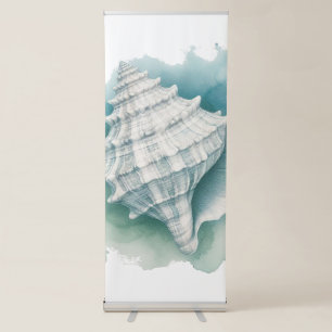 Coastal/Nautical seashell Retractable Banner