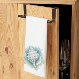 Coastal/Nautical seashell Tea Towel