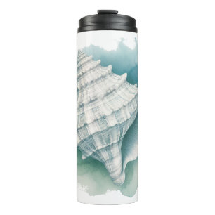 Coastal/Nautical seashell Thermal Tumbler