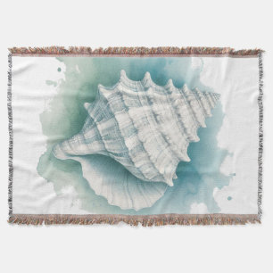 Coastal/Nautical seashell Throw Blanket