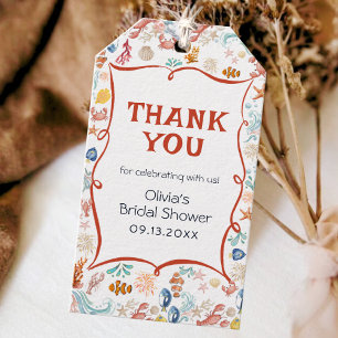 Coastal Nautical Thank You Bridal Shower Gift Tags