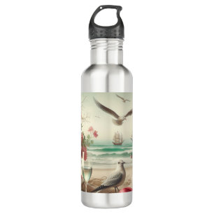 Coastal/Nautical Valentine's day  710 Ml Water Bottle