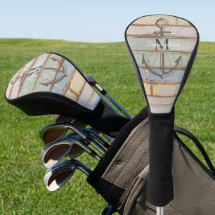 Coastal Nautical Weathered Summer Beach Wood Golf Head Cover