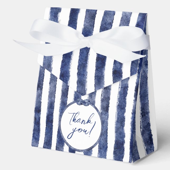 Coastal Nautical Wedding Favour Box (Front)