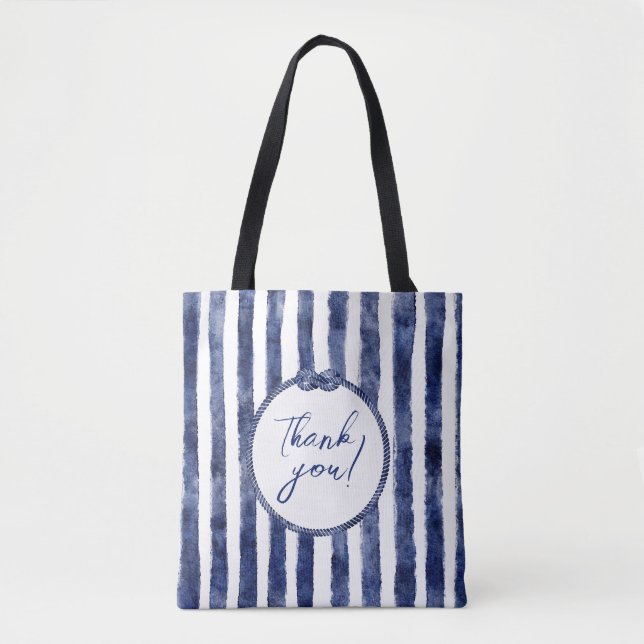 Coastal Nautical Wedding Favour Tote Bag (Front)