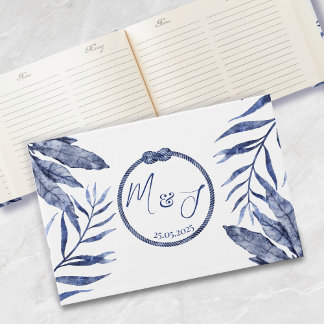 Coastal Nautical Wedding Guest Book