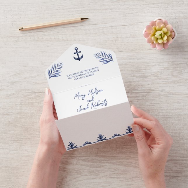 Coastal Nautical Wedding Invitation (Video)
