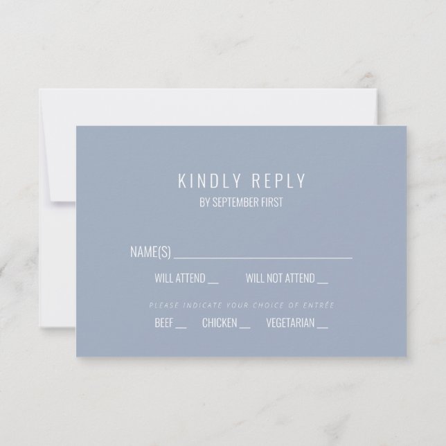 Coastal Nautical Wedding RSVP Card – Blue (Back)