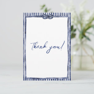 Coastal Nautical Wedding Thank You Card