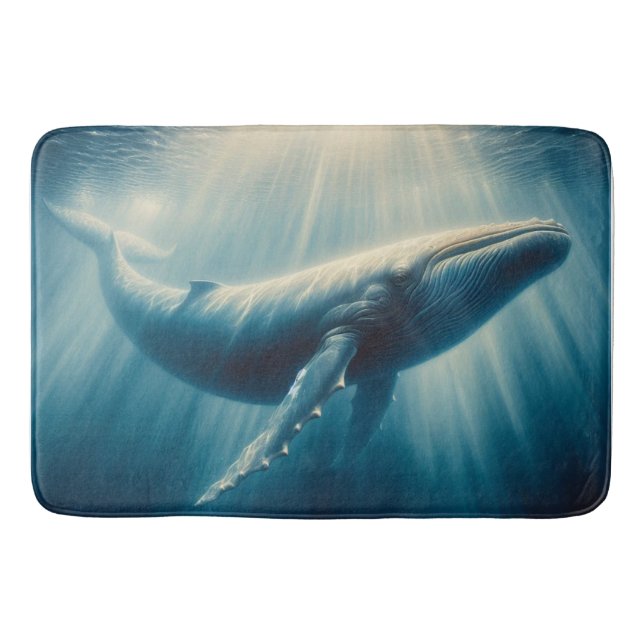 coastal/nautical whale bath mat (Front)