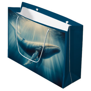 coastal/nautical whale large gift bag
