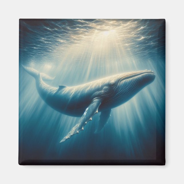 coastal/nautical whale magnet (Front)