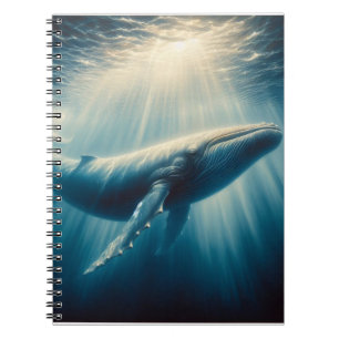 coastal/nautical whale notebook