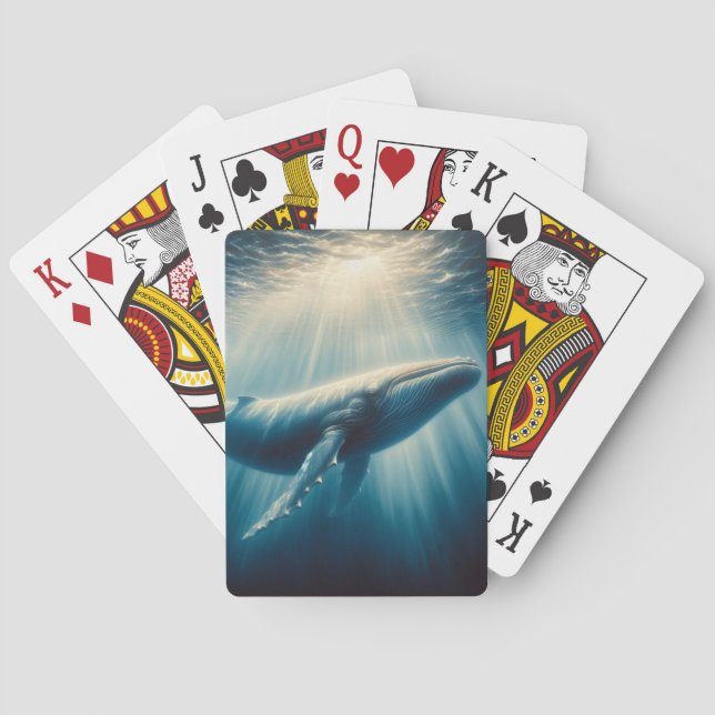 coastal/nautical whale playing cards (Back)