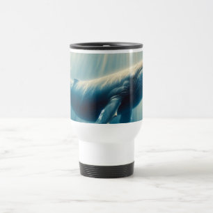 coastal/nautical whale travel mug