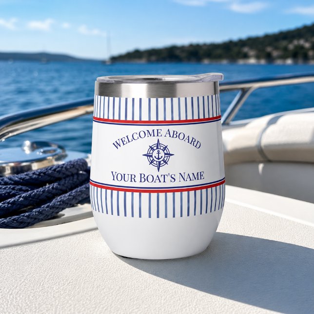 Coastal Navy Welcome Aboard Boat Name Compass Rose (Creator Uploaded)