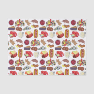 Coastal New England Foods Northeast America USA Tissue Paper