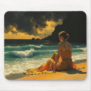 Coastal Night Seaside Reflection Mouse Mat