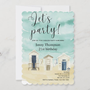 Coastal Ocean Birthday Party Invitation