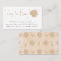 Coastal Ocean Boho Books for baby card