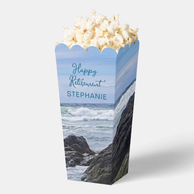 Coastal Ocean Rock Shore Rolling Waves Favour Box (Popped)