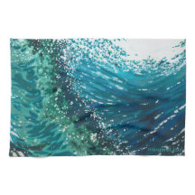 Coastal Ocean Wave Kitchen Towel by Margaret Juul