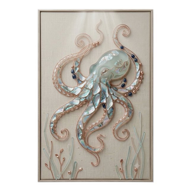 Coastal Octopus Wall Art (Front)