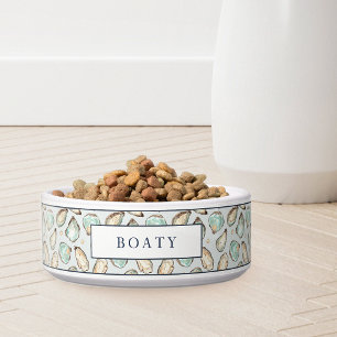 Coastal Oyster Pattern Personalised Bowl