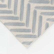 Coastal Painterly Herringbone Pattern in Mist Blue