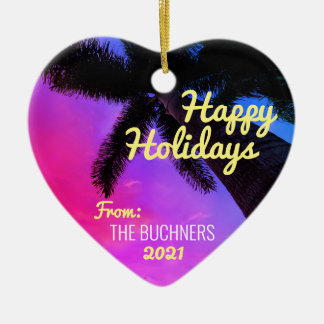 Coastal Palm Ceramic Tree Decoration