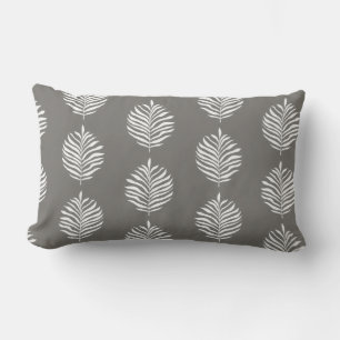 Coastal Palm Leaf Pattern Foghorn Throw Pillow