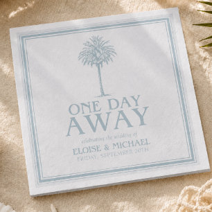 Coastal Palm Rehearsal Dinner Wedding Napkin