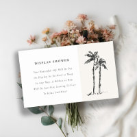 Coastal Palm Tree Sketch Display Baby Shower