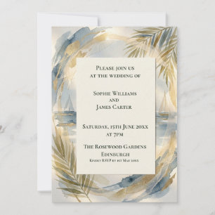 Coastal Palm Wedding Invitation