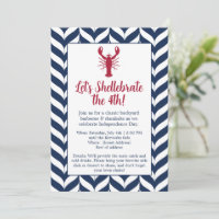 Coastal Patriotic 4th of July Party Invitation