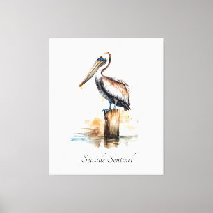 Coastal Pelican Beach House Decor