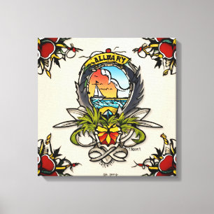 Coastal Pelicans on Marina Pier Canvas Wall Art   