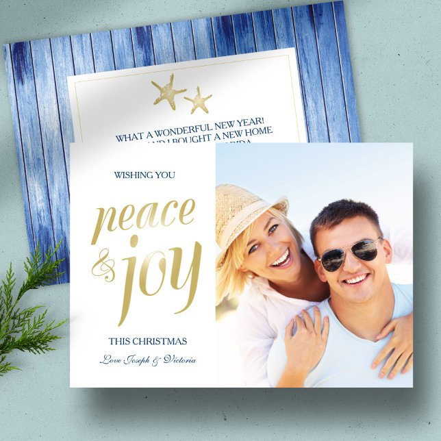 Coastal Photo Holiday Greeting Card (Creator Uploaded)