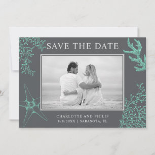 Coastal Photo Wedding Save the Date Card