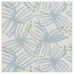 Coastal plants abstract lines nautical coral reef fabric