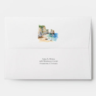 Coastal Portugal Wedding Envelope
