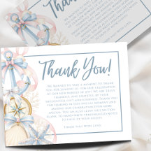 Coastal Preppy Blue Baby Shower Books for Baby
