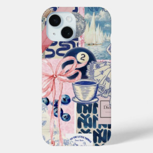 Coastal Preppy Collage, Summer Collage Phone case