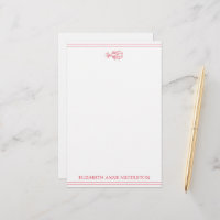 Coastal Preppy Red and White Lobster Personalised