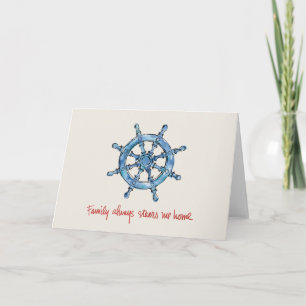 Coastal Quote   Family Always Steers me Home Card