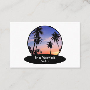 Coastal Real Estate Theme Business Cards
