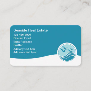 Coastal Realtor Real Estate Theme Business Card