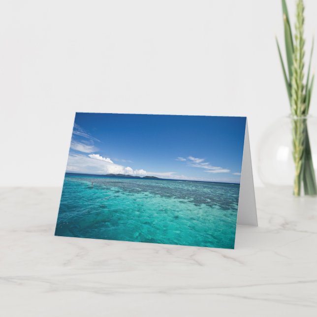 Coastal Reef, Fiji Holiday Card (Front)