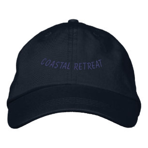 COASTAL RETREAT Beach Vacation Casual Wear-Hat Fit Embroidered Hat