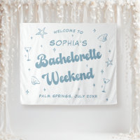 Coastal Retro Beach Dusty Blue Bachelorette